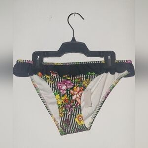 Mink Pink Ruffled Floral Bikini Bottoms Size Small Brand New